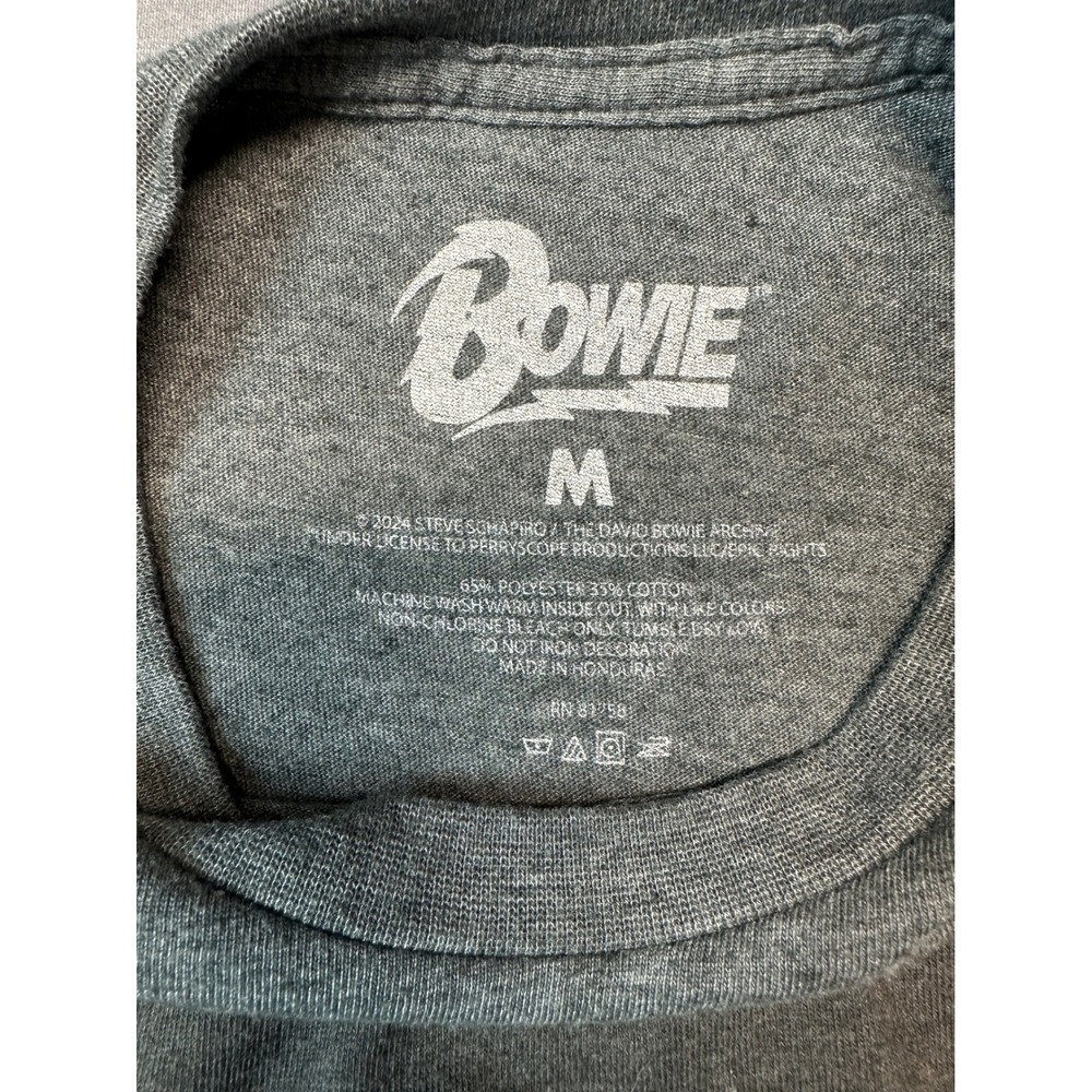 David Bowie Station to Station Graphic T-Shirt Mens Medium Heather Grey Rock Tee - Picture 4 of 6